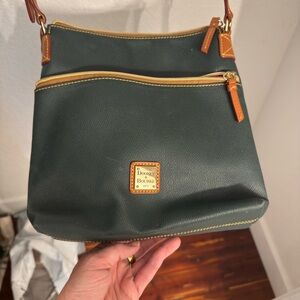 Dooney & Bourke Green and Brown Crossbody Bag